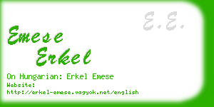 emese erkel business card